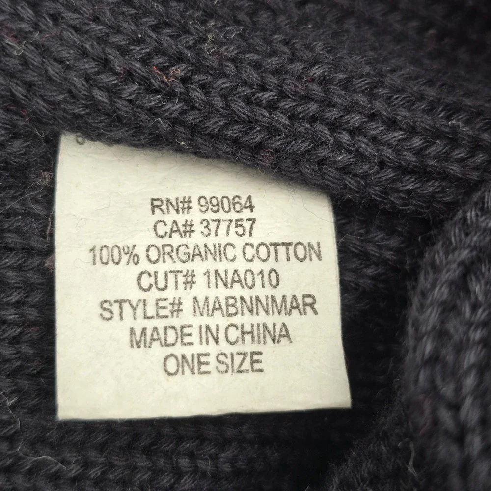 Bob Marley x Billabong Rasta Beanie Organic Cotton Striped Knit Hat One size